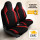 Sitzbezüge passend für Chevrolet Cruze in Schwarz Rot 1255P012