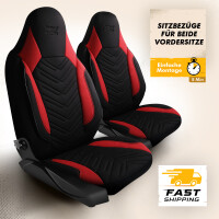 Sitzbez&uuml;ge passend f&uuml;r Chevrolet HHR in Schwarz Rot 1255P012