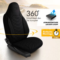 Sitzbezüge passend für BMW 2er in Schwarz 1255P003