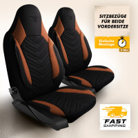 Sitzbez&uuml;ge passend f&uuml;r VW Bora in Schwarz Braun 1255P018