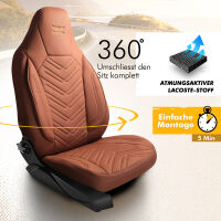 Sitzbezüge passend für Audi A3 in Braun 1255P030