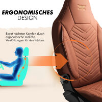 Sitzbez&uuml;ge passend f&uuml;r Mercedes Benz E-Klasse in Braun 1255P030