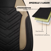 Sitzbez&uuml;ge passend f&uuml;r Suzuki Kizashi in Schwarz Beige 1255P043