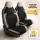 2x Sitzbezüge (Pilot) passend für Chevrolet Cruze in Schwarz Beige 1256P015