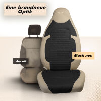 Sitzbez&uuml;ge (Pilot) passend f&uuml;r Iveco Daily in Schwarz Beige 1256P015