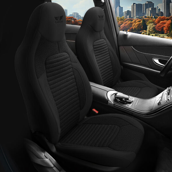 Sitzbezüge (Pilot) passend für Nissan Cube in Schwarz 1256P003