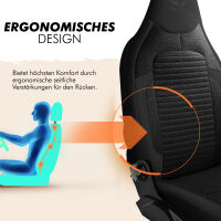 Sitzbez&uuml;ge (Pilot) passend f&uuml;r Seat Altea in Schwarz 1256P003