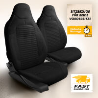 Sitzbez&uuml;ge (Pilot) passend f&uuml;r Skoda Fabia in Schwarz 1256P003