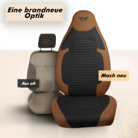 Sitzbez&uuml;ge (Pilot) passend f&uuml;r Volvo V40 in Braun Schwarz 1256P018