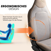 Sitzbez&uuml;ge (Pilot) passend f&uuml;r Citroen C5 in Beige Schwarz 1256P040