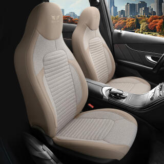 Sitzbezüge (Pilot) passend für Fiat Scudo in Beige Schwarz 1256P040