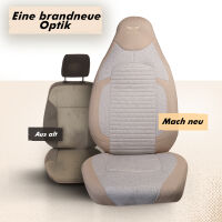 Sitzbez&uuml;ge (Pilot) passend f&uuml;r Ford Transit Connect in Beige Schwarz 1256P040