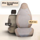 Sitzbez&uuml;ge (Pilot) passend f&uuml;r Land Rover Freelander in Beige Schwarz 1256P040