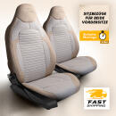 Sitzbez&uuml;ge (Pilot) passend f&uuml;r Mercedes Benz V-Klasse in Beige Schwarz 1256P040
