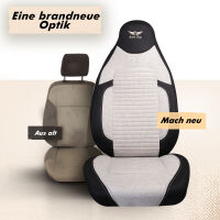 Sitzbez&uuml;ge (Pilot) passend f&uuml;r Citroen Jumper in Beige Schwarz 1256P043