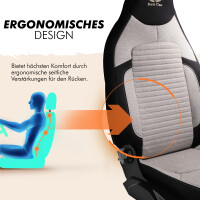 Sitzbez&uuml;ge (Pilot) passend f&uuml;r Renault Master in Beige Schwarz 1256P043