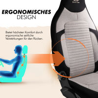 Sitzbez&uuml;ge (Pilot) passend f&uuml;r Seat Altea in Beige Schwarz 1256P043