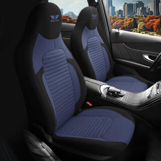 Sitzbezüge (Pilot) passend für Fiat Scudo in Blau Schwarz 1256P093