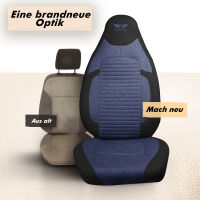 Sitzbez&uuml;ge (Pilot) passend f&uuml;r VW T5 in Blau Schwarz 1256P093