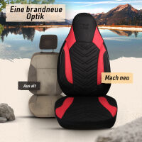 Sitzbez&uuml;ge passend f&uuml;r Hobby Wohnmobil Caravan in Schwarz Rot 1255P012
