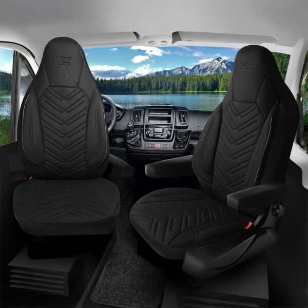 Sitzbezüge passend für Flow Camper Wohnmobil Caravan in Schwarz 1255P003