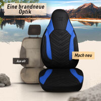 Sitzbez&uuml;ge passend f&uuml;r Ka-Mobile Wohnmobil Caravan in Schwarz Blau 1255P011