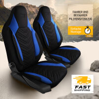 Sitzbez&uuml;ge passend f&uuml;r Summermobil Wohnmobil Caravan in Schwarz Blau 1255P011