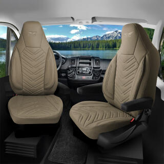 Sitzbezüge passend für Dopfer Wohnmobil Caravan in Beige 1255P040