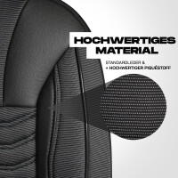 Transporter Sitzbez&uuml;ge f&uuml;r Renault Master 3 in Schwarz Grau 1303001BL ma&szlig;geschneidert 2+1