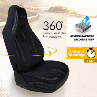 Sitzbez&uuml;ge (Pilot) passend f&uuml;r Mitsubishi L200 in Schwarz DLX2081