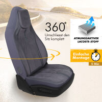 Sitzbez&uuml;ge (Pilot) passend f&uuml;r Hyundai Santa Fe in Grau DLX2088