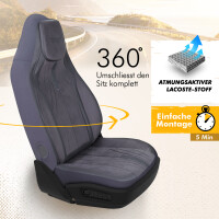 Sitzbez&uuml;ge (Pilot) passend f&uuml;r Seat Alhambra in Grau DLX2088