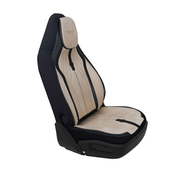 Sitzbezüge (Pilot) passend für Volvo V60 in Beige Schwarz DLX2089