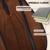 Sitzbez&uuml;ge (Pilot) passend f&uuml;r Seat Altea in Braun Schwarz DLX2091