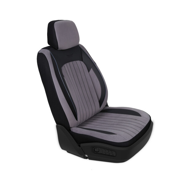 Sitzbezüge passend für Chevrolet Aveo in Grau Schwarz AKD3027