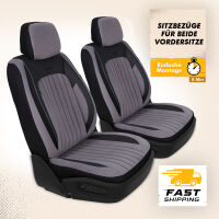 Sitzbez&uuml;ge passend f&uuml;r Fiat Fiorino in Grau Schwarz AKD3027