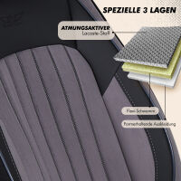 Sitzbez&uuml;ge passend f&uuml;r VW Golf in Grau Schwarz AKD3027