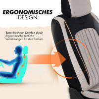 Sitzbez&uuml;ge passend f&uuml;r Chevrolet Cruze in Beige Schwarz AKD3029