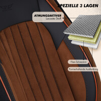 Sitzbez&uuml;ge passend f&uuml;r Lexus GS in Braun Schwarz AKD3030