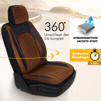 Sitzbez&uuml;ge passend f&uuml;r Mitsubishi Outlander in Braun Schwarz AKD3030