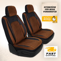 Sitzbez&uuml;ge passend f&uuml;r Seat Altea in Braun Schwarz AKD3030