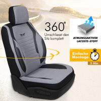 Sitzbez&uuml;ge passend f&uuml;r Ford Fusion in Grau Schwarz GKS2250