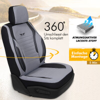 Sitzbez&uuml;ge passend f&uuml;r Ford Transit Connect in Grau Schwarz GKS2250