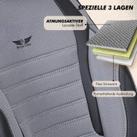 Sitzbez&uuml;ge passend f&uuml;r Lexus GS in Grau Schwarz GKS2250