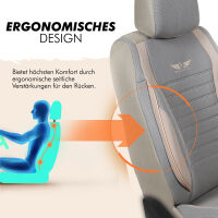 Sitzbez&uuml;ge passend f&uuml;r Fiat Doblo in Beige GKS2252