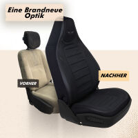 Sitzbez&uuml;ge passend f&uuml;r Fiat Fiorino in Schwarz UZY2121