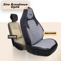 Sitzbez&uuml;ge passend f&uuml;r Honda CR-V in Grau Schwarz UZY2129