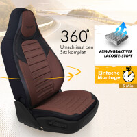 Sitzbez&uuml;ge passend f&uuml;r Nissan Micra in Braun Schwarz UZY2132