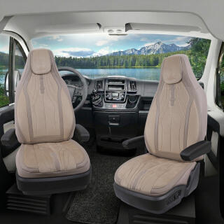 Sitzbezüge passend für LMC Wohnmobil Caravan in Beige DLX2090