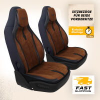 Sitzbez&uuml;ge passend f&uuml;r Fischer Wohnmobil Caravan in Braun Schwarz DLX2091